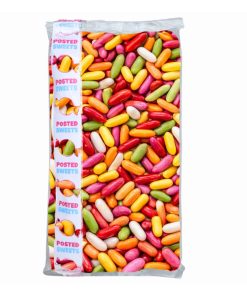 1kg bulk bag of Posted Sweets liquorice comfits with colourful sugar-coated liquorice sweets.